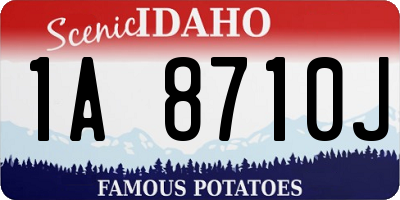 ID license plate 1A8710J