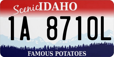 ID license plate 1A8710L