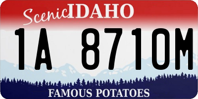 ID license plate 1A8710M
