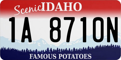 ID license plate 1A8710N