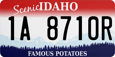 ID license plate 1A8710R