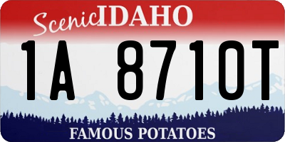 ID license plate 1A8710T
