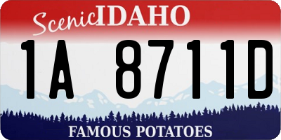 ID license plate 1A8711D