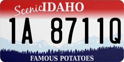 ID license plate 1A8711Q