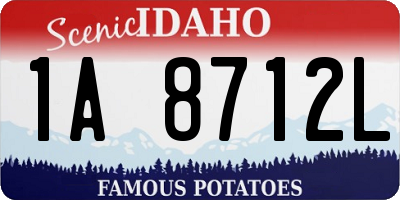 ID license plate 1A8712L