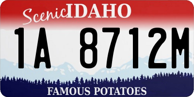 ID license plate 1A8712M