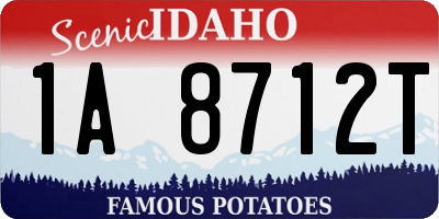 ID license plate 1A8712T
