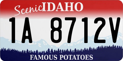 ID license plate 1A8712V