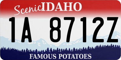 ID license plate 1A8712Z