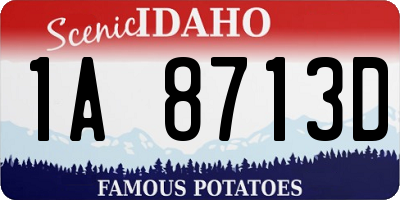 ID license plate 1A8713D