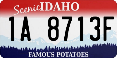 ID license plate 1A8713F