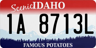 ID license plate 1A8713L