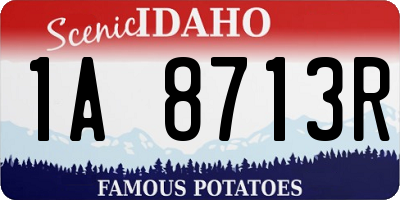 ID license plate 1A8713R