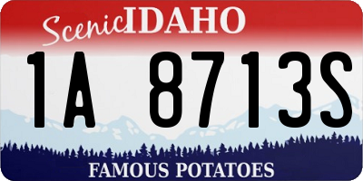ID license plate 1A8713S