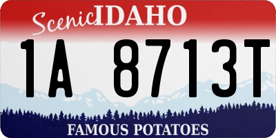 ID license plate 1A8713T