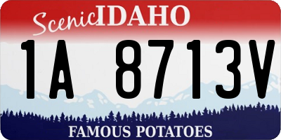 ID license plate 1A8713V