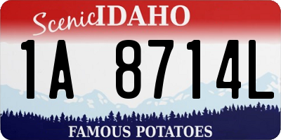 ID license plate 1A8714L