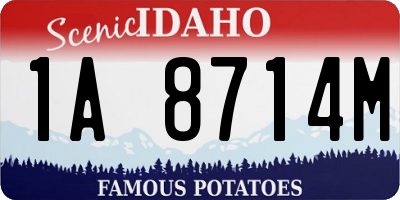 ID license plate 1A8714M