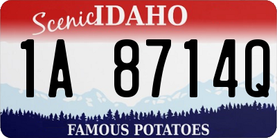 ID license plate 1A8714Q