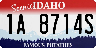 ID license plate 1A8714S