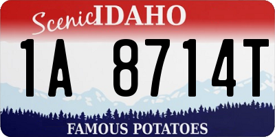 ID license plate 1A8714T