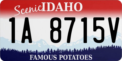 ID license plate 1A8715V