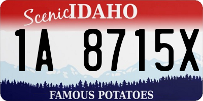 ID license plate 1A8715X
