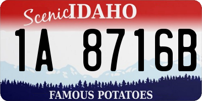 ID license plate 1A8716B