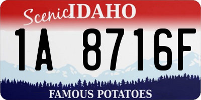 ID license plate 1A8716F