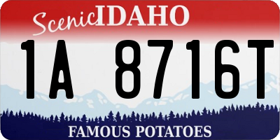 ID license plate 1A8716T
