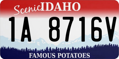 ID license plate 1A8716V