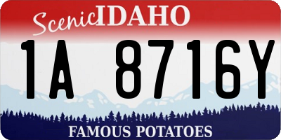 ID license plate 1A8716Y