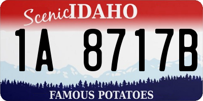 ID license plate 1A8717B