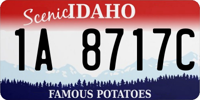 ID license plate 1A8717C
