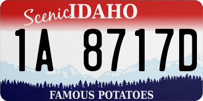 ID license plate 1A8717D
