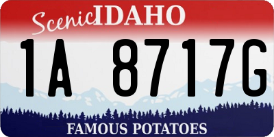 ID license plate 1A8717G
