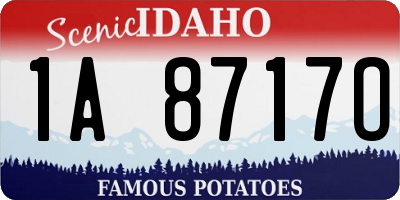 ID license plate 1A8717O