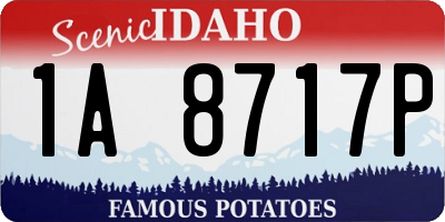 ID license plate 1A8717P