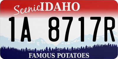 ID license plate 1A8717R