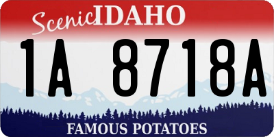 ID license plate 1A8718A