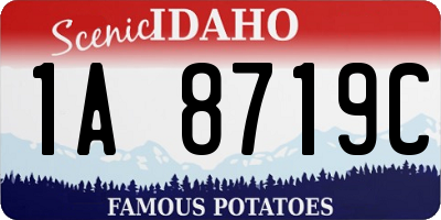 ID license plate 1A8719C