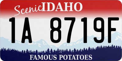 ID license plate 1A8719F