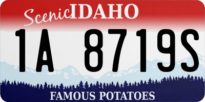 ID license plate 1A8719S