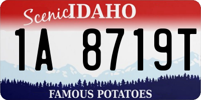 ID license plate 1A8719T