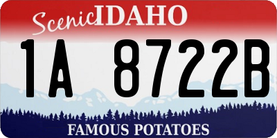 ID license plate 1A8722B