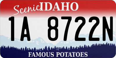 ID license plate 1A8722N