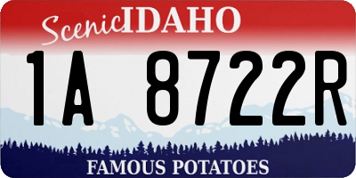 ID license plate 1A8722R