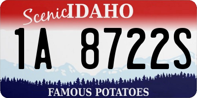 ID license plate 1A8722S