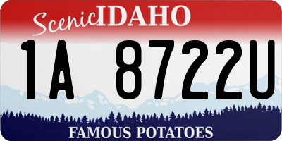 ID license plate 1A8722U