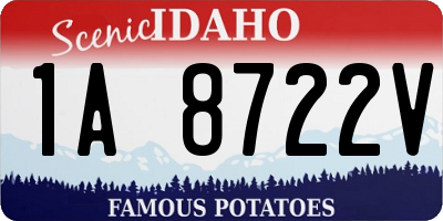 ID license plate 1A8722V